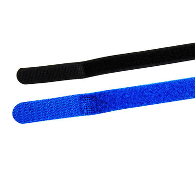 Manufacturer's Double-Sided Fleece Cable Tie / Cable Organizer Strap - Self-Adhesive, Hole-Punched, P-Type Velcro Tie / Bundling Strap