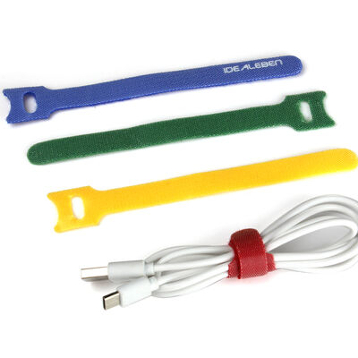 Colorful cable ties with reusable and releasable buckles for fixing, storing and organizing data cables and wires
