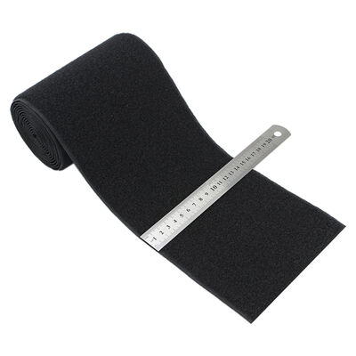 Black and white color hook and loop fastener, non-adhesive male and female buckle, sewing type sticky tape, nylon hook and loop